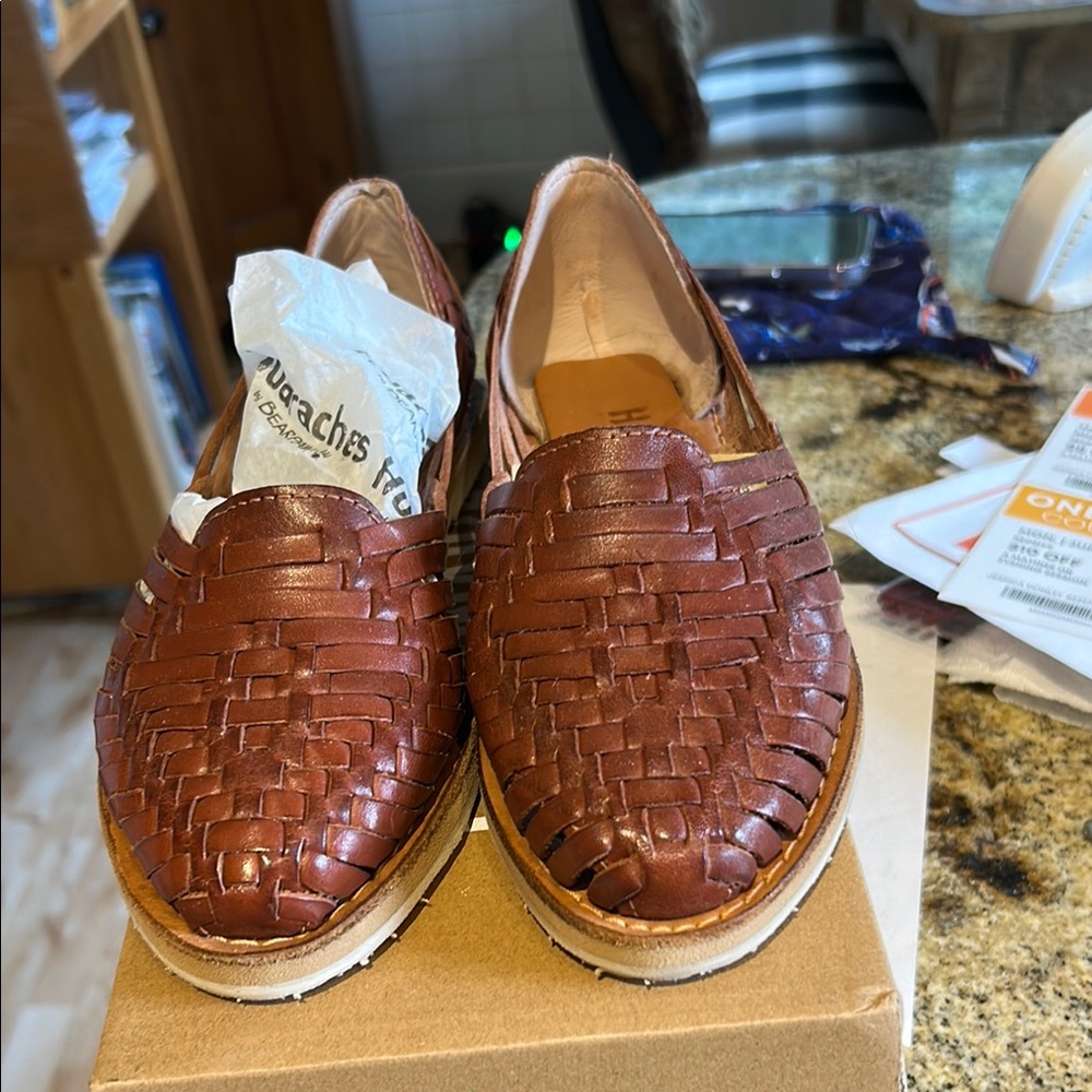 Women's Brown Leather Sandals